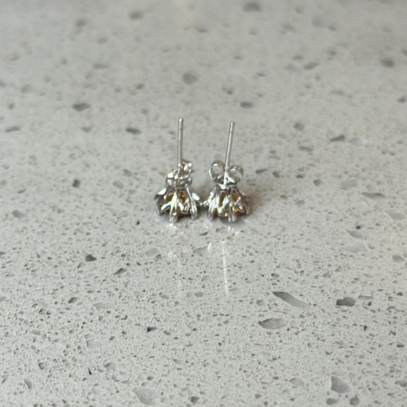 MOISSANITE - #20 ER0692 Champagne 2.0 CTW Stud Earrings - Picture 6 of 7